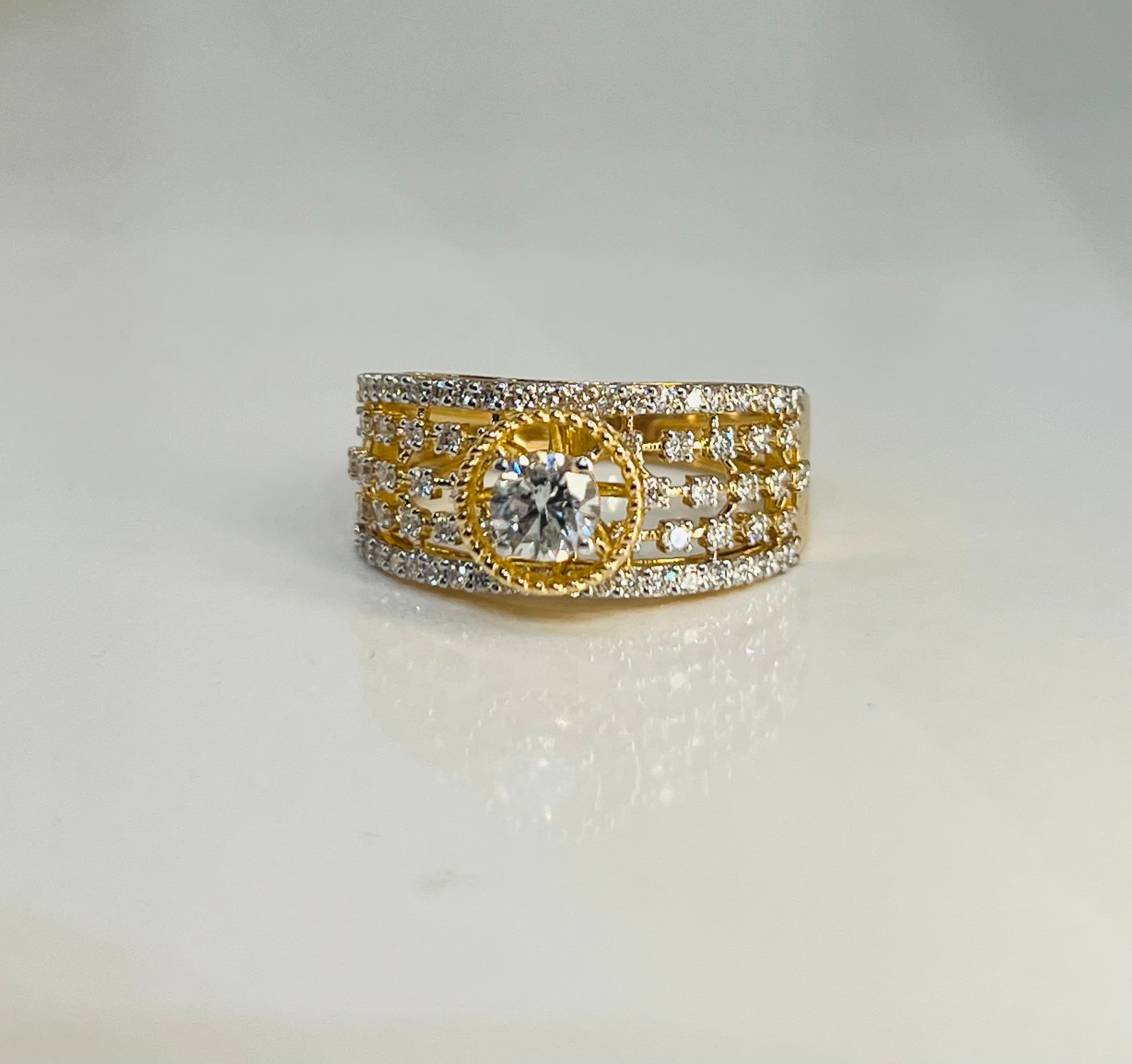 0.82 Carat TW Oval Laboratory-Grown Diamond Solitaire Engagement Ring in 18kt Yellow Gold — alternate view